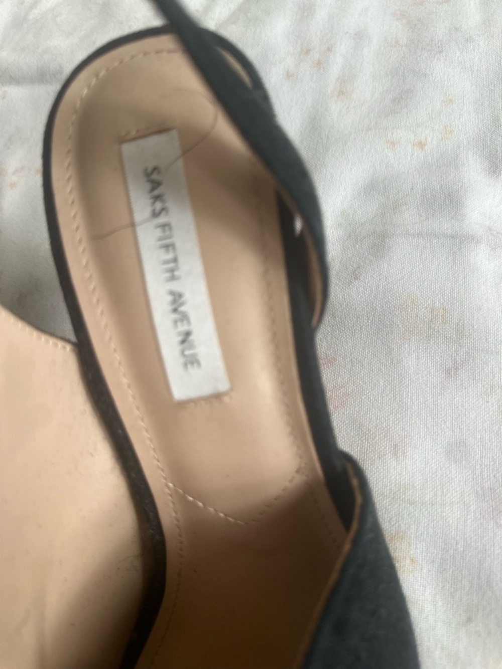 Saks Fifth Avenue Black Slingback Mule